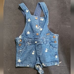 Floral Denim Baby Overalls